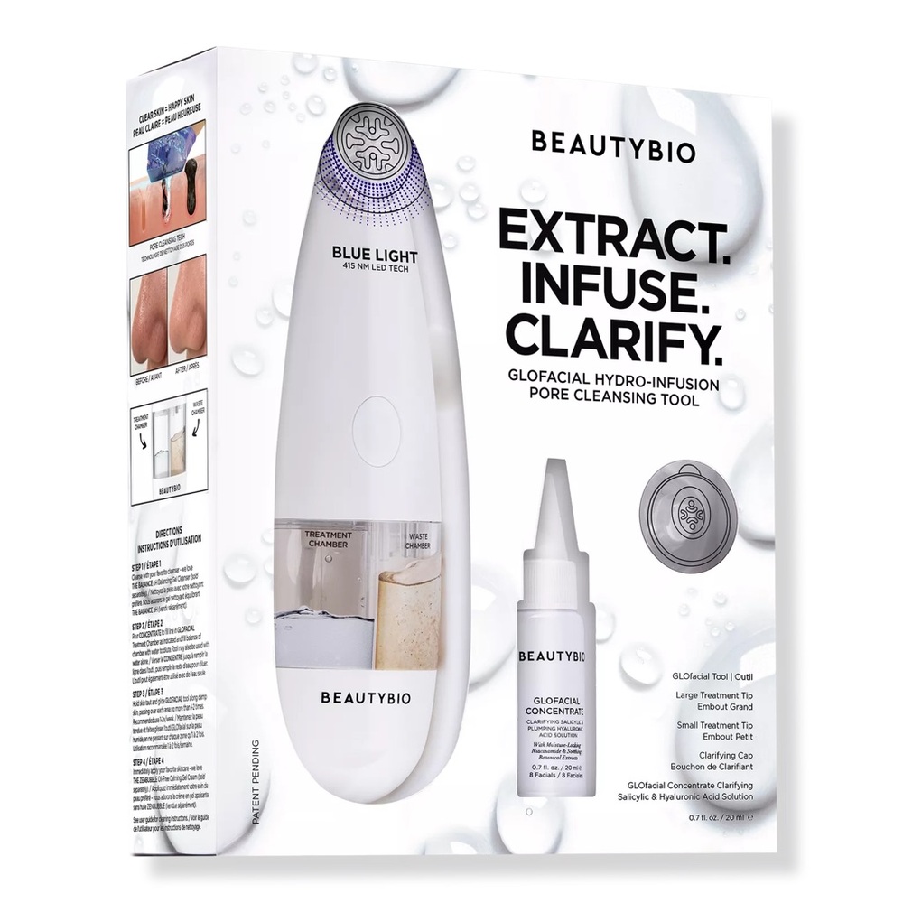 BeautyBio  extract infuse clarify glow facial Hydro infusion pork cleansing tool